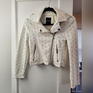 Girls Size 14 MeJane White Moto Jacket. Faux leather.